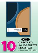 Croxley A4 100 Sheets Exam Pad