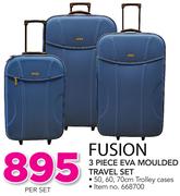 Fusion 3 Piece Eva Moulded Travel Set-Per Set