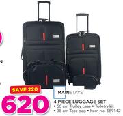Mainstays 4 Piece Luggage Set-Per Set
