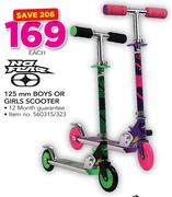 No Fear 125mm Boys Or Girls Scooter-Each