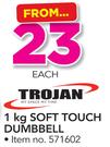 Trojan 1Kg Soft Touch Dumbbell-Each