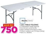 Mainstays 1.22m Table Folding