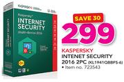 Kaspersky Internet Security 2016 2PC KL1941QBBFS-6