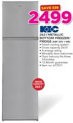 KIC 263Ltr Metallic Bottom Freezer/Fridge KBF 525 1 ME