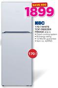 KIC 170Ltr White Top Freezer Fridge 518 1