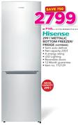 Hisense 299Ltr Metallic Bottom Freezer/Fridge H299BME