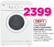 Defy 5Kg Front Load Washing Machine DTD258