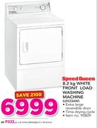 Speed Queen 8.2Kg White Front Load Washing Machine LES33AW
