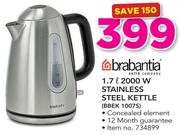Brabantia 1.7Ltr 2000W Stainless Steel Kettle BBEK1007S