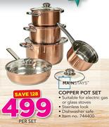 Mainstays Copper Pot Set-Per Set
