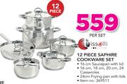 Tissolli 12 Piece Saphire Cookware Set-Per Set