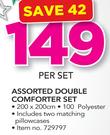 Assorted Double Comforter Set-Per Set