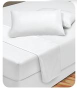 Design Studio Queen Fitted White Sheet-Each