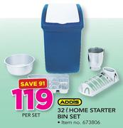 Addis 32Ltr Home Starter Bin Set-Per Set