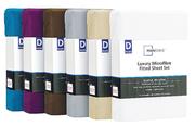 Mainstays 3 Piece Double Microfibre Fitted Sheets-Per Set