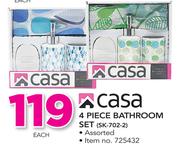 Casa 4 Piece Bathroom Set SK-702-2-Each