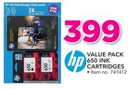 HP Value Pack 650 Ink Cartridges