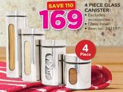 4 Piece Glass Canister