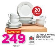 Always Home 20 Piece White Dinner Set-Per Set