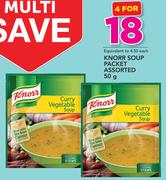 Knorr Soup Packet Assorted-4x50g