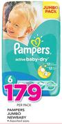 Pampers Jumbo Newbaby Assorted Sizes-Per Pack