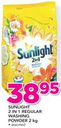 Sunlight 2 In 1 Regular Washing Powder Assorted-2Kg