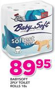 Babysoft 2 Ply Toilet Rolls-18's