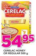 Nestle Cerelac Honey Or Regular-500g