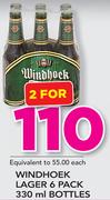 Windhoek Lager Bottles-2x6x330ml