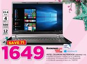 Lenovo Intel Celeron Notebook IDEAPAD110