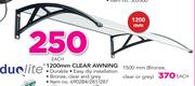 Duolite 1500mm(Bronze, Clear Or Grey) Awning-Each
