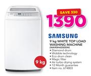 Samsung 9kg White Top Load Washing Machine WA90H4200SW