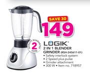 Logik 2 In 1 Blender Grinder RSH-245611-01