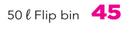Contour 50Ltr Plastic Round Flip Bin