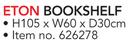 Eton Bookshelf 105x60x30cm