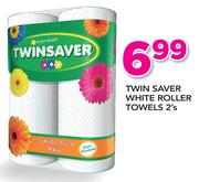 Twin Saver White Roller Towels-2's Pack