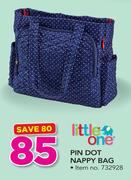 Little One Pin Dot Nappy Bag