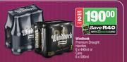 Windhoek Premium Draught Handies 6 x 440ml Or Cans 6 x 500ml-For 2