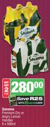 Savanna Premium Dry Or Angry Lemon Handies-For 2 x 6 x 500ml