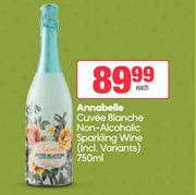 Annabelle Cuvee Blanche Non Alcoholic Sparkling Wine-750ml Each