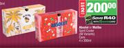 Absolut Or Malibu Spirit Cooler Cans (All Variants)-For 2 x 4 x 300ml