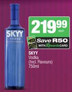 SKYY Vodka (Incl. Flavours)-750ml