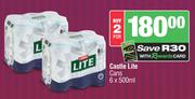   Castle Lite Cans-For 2 x 6 x 500ml