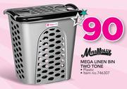 MissMolly Plastic Mega Linen Bin Two Tone