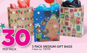 3 Pack Medium Gift Bags-Per Pack