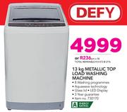 Defy 13kg Metallic Top Load Washing Machine