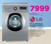 LG 8/4kg Metallic Washer/Dryer Combo F1496ADP4
