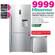 Hisense 610Ltr Bottom Freezer Fridge INOX H610BI WD