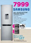 Samsung 360Ltr Silver Bottom Freezer Fridge RB29HWR3DSA U