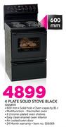 Defy 4 Plate Solid Stove Black DSS497